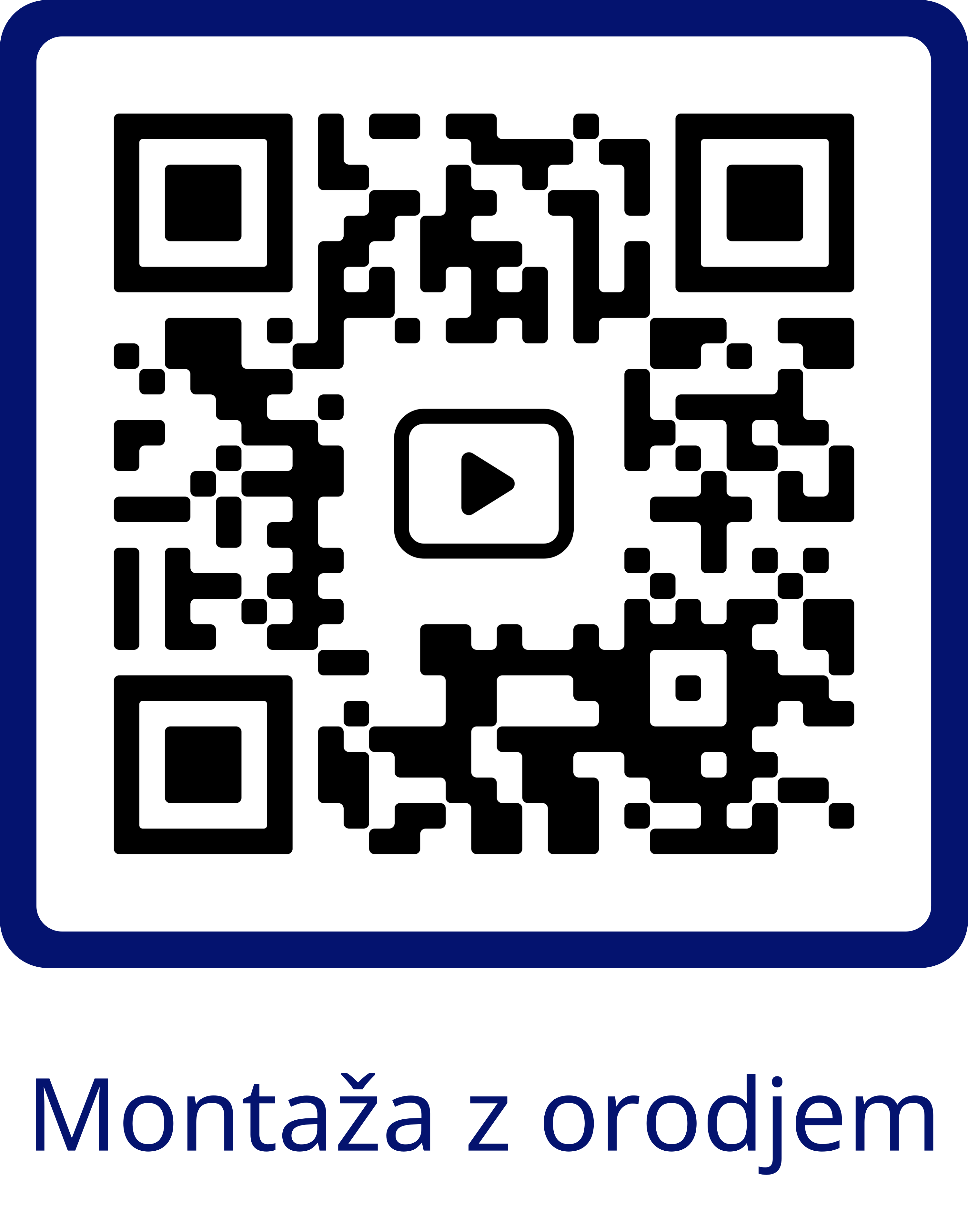 QR koda: Montaža z orodjem